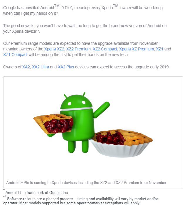 Android X09 「XPERIA資訊」Sony手機升級Android 9差別在那,快速分析給你看! – 凱特叔叔教3C
